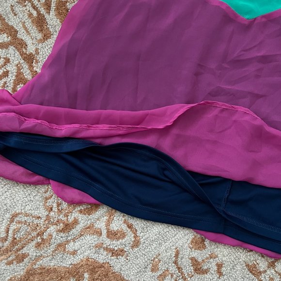 EUC Tulle Colorblock Maxi Dress Sz XS - Picture 7 of 9